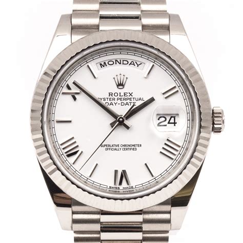 rolex day 40 white gold|rolex presidential 40mm white gold.